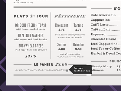 What’s Cooking (3) breakfast discover.typography hco knockout menu pricelist sentinel surveyor