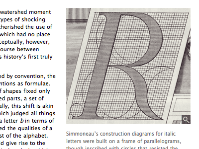 Romain du Roi Italic 'R' enlightenment french grid hco history modular letters typography