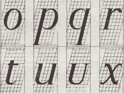 Simmoneau's Italics enlightenment french grid hco history italic modular letters typography