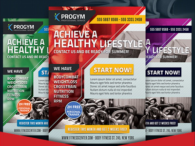 Free Sports Fitness Gym Business Flyer crossfit sports weight loss health business flyer local gym fitness free freebie print