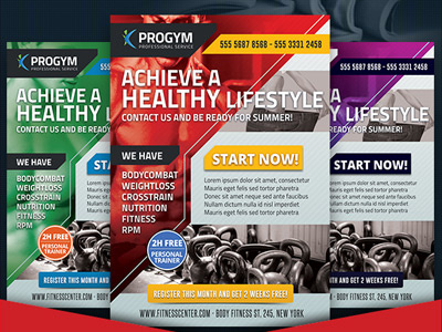 Free Sports Fitness Gym Business Flyer
