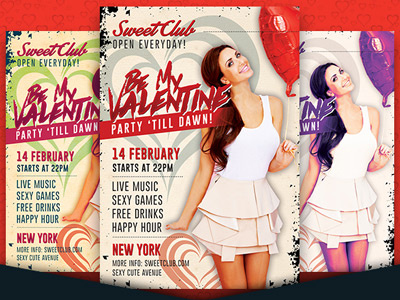 Free Be My Valentine Party Flyer