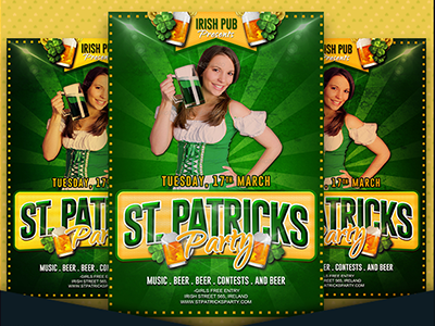 Free St Patricks Party Flyer PSD Template