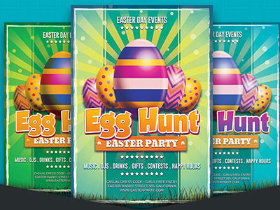 Free Easter Egg Hunt Party Flyer