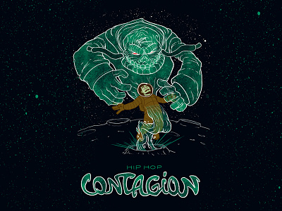Hip Hop Contagion contagion hiphop illustration rap space t shirt
