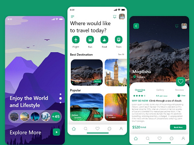 Travel App UI Design