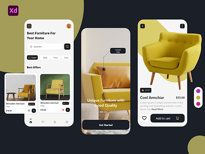 Furniture app app design furnitureui mobile design ui uiap