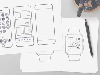 75 Printable Wireframe Templates apple watch desktop dot grid icon mobile print printable prototyping sketch tablet template wireframe