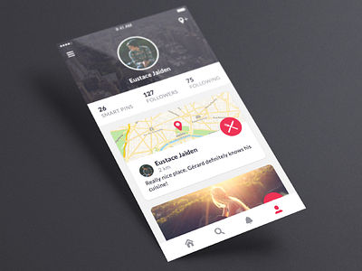 Valley UI Kit - Profile followers following free location map photo profile sketch sketchapp timeline ui kit