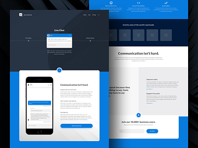 App Landing Page - Preview app freebie landing page live chat minimal quote sketch