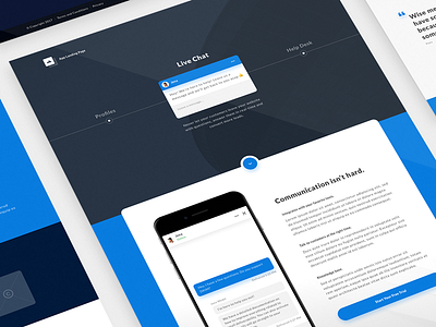 Freebie: App Landing Page footer free freebie hero landing page live chat mockup sketch template ui kit