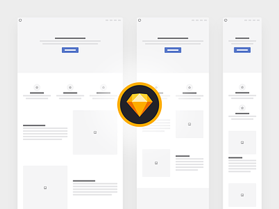 Responsive Wireframe Kit for Sketch