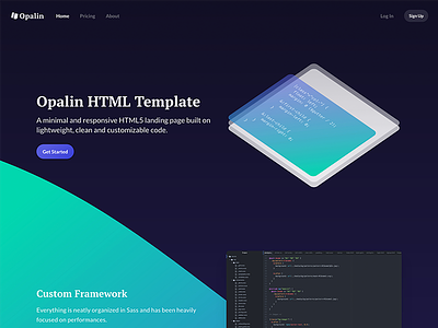 Opalin HTML Template - Preview