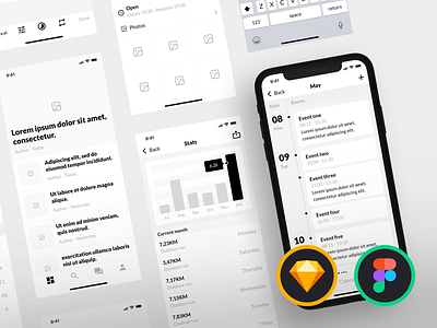 iPhone Wireframe Kit