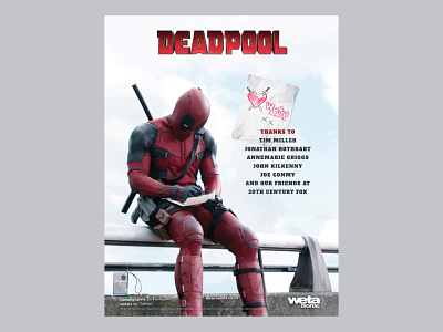 Deadpool dccomics design disney fullpage fullpagead graphicdesign hollywoodreporter marvel marvelstudios print printad typography varietymagazine vfx wetadigital wetafx