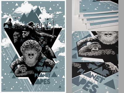 War for the Planet of the Apes Poster aaronblackarts ab apes design film poster illustration merchandise movie poster planetoftheapes poster poster design posterdesign screen print screenprint typography wetadigital wetafx