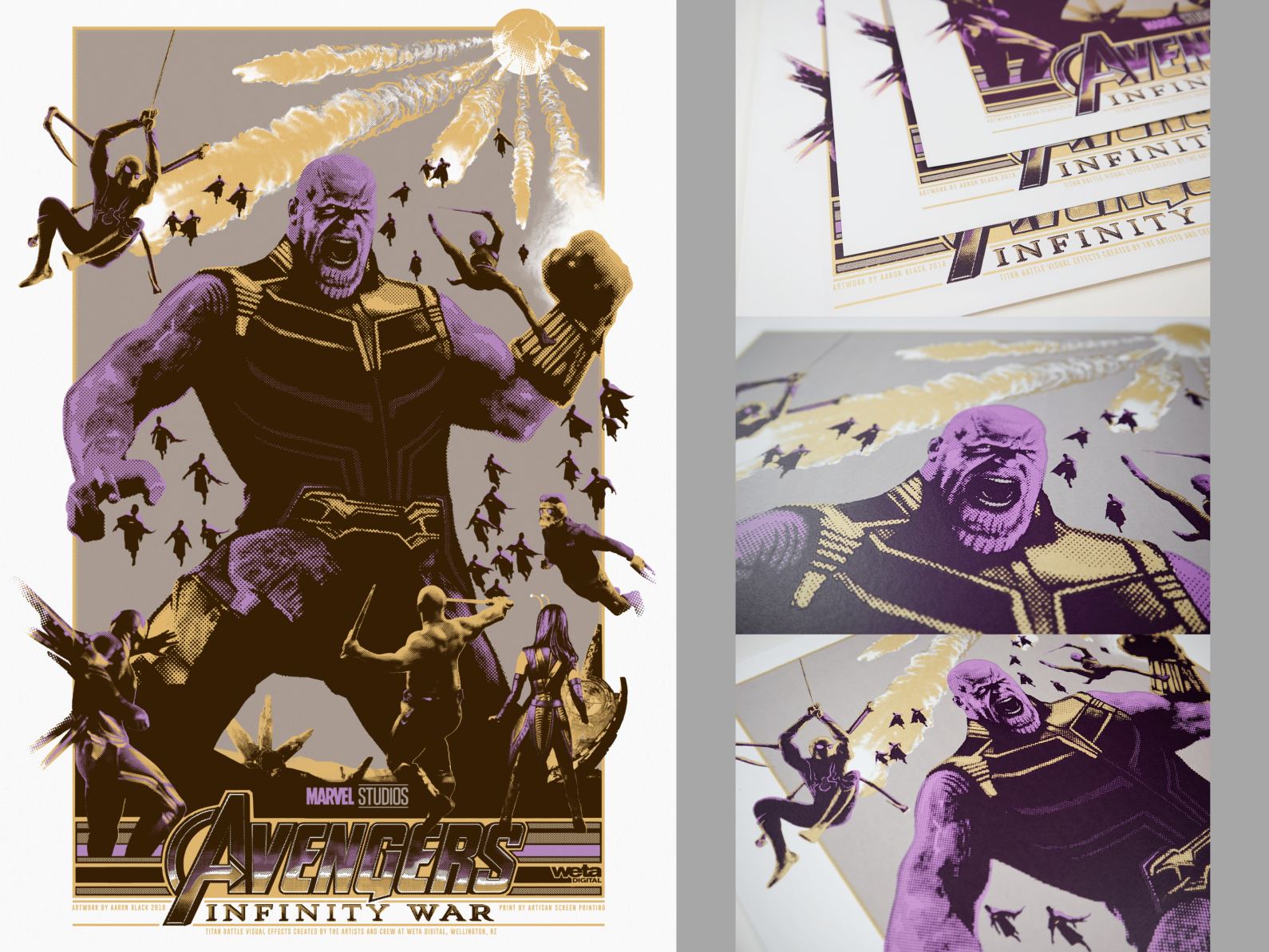 Avengers Infinity War Poster by Aaron Black on Dribbble