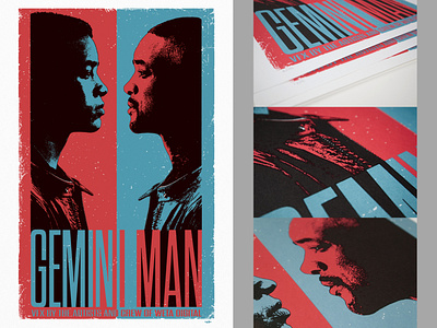 Gemini Man Poster 70s aaronblack aaronblackarts movie poster poster poster design retro symmetrical vintage wetadigital wetafx will smith