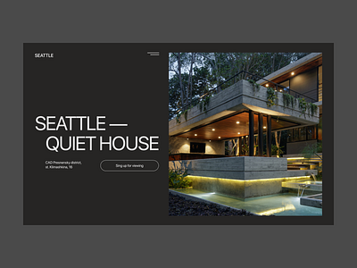 Real estate - Seattle architecture design minimal real estate ui ux web website