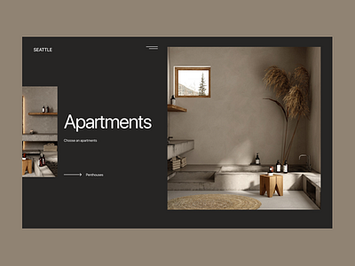 Real estate - Seattle apartments architecture design landing page minimal real estate redesign ui ux web web design website