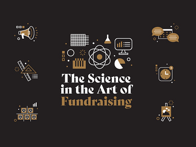 Fundraising Ebook book brand branding chart chat chemistry clock cover ebook fundraiser fundraising graph graphic icons logo measure painting science scientist stragegy