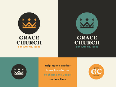 GCSA Branding alabama badge brand branding church coffee crown easter gospel illustration jesus logo ministry monoline print restaurant texas trinity typography website