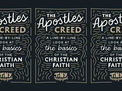 The Apostles Creed Cards Hand Lettering apostles card set cards christian church church history creed gold graphic hand lettering illustration lettering lines logo nicene poster reformed shapes stickers tiny theologians