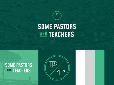 Some Pastors and Teachers Podcast Branding brand branding christian church green identity logo ministry pastor podcast retro