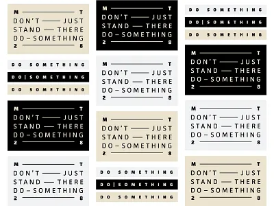 Do Something Stickers badge black brand branding christian cool design edgy lines ministry neutral reformed stickers stickerstatement type typo logo typography