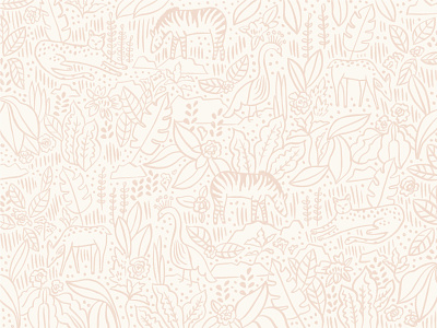Nursery Print baby brand branding deer feminine floral garden illustration illustrator jungle leopard logo nursery pattern plant plants print procreate surface pattern zebra