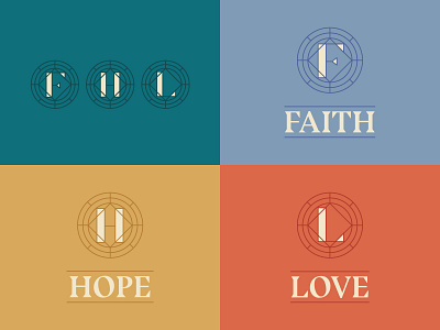Faith Hope Love badge brand branding church faith graphic hope illustration jesus lettering logo love ministry monogram reformed sermon typography