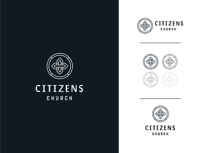 Citizens Branding badge brand branding christian church citizens crest cross historic identity jesus lines logo ministry missions prayer type vector vintage web