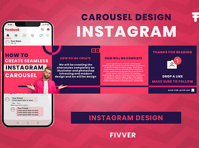 Instargram carousel design 3d animation branding design graphic design illustration logo motion graphics ui vector