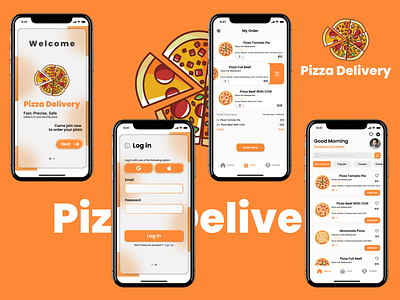 UI/UX Design Food Delivery Apps app design designapp food ui design iphonedesignapp pizza delivery apps ui ui design uiux design ux