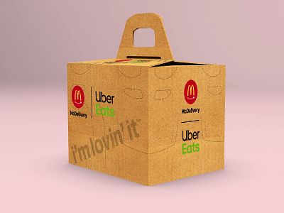 Uber Box Delivery For McDonald's 3d branding