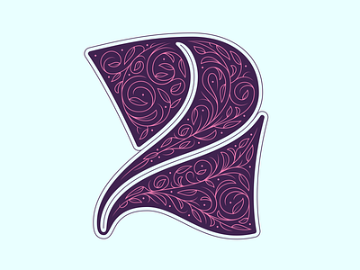 2 – 36 Days Of Type 2 apple pencil custom lettering decorative flat colours hand lettering ipad pro letter letterform letterforms lettering lettering art lettering design lines procreate type type design typogaphy typophile vector