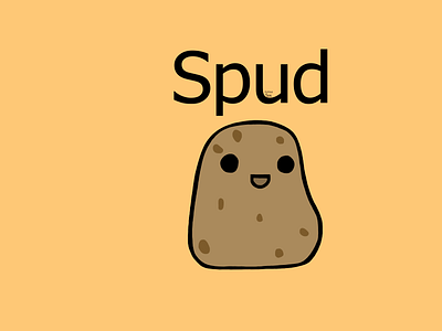 Spud the potato cartoon design digital art drawing happy illustration potato vegitable