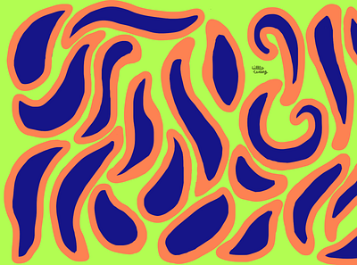 Fishy Rocks - Abstract abstract digital art illustration swirls