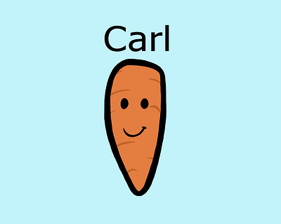 Carl the carrot carrot digital art illustration