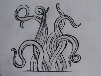 Tentacle Road Sketch - 2016 drawing illustration pencil sketch