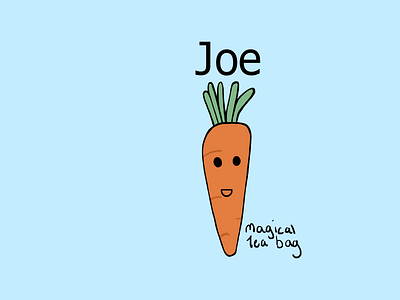 Joe The Carrot digital art drawing illustration vegetable