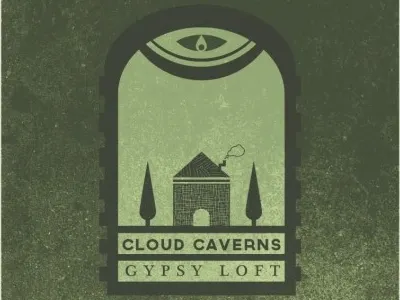 CLOUD CAVERNS - Gypsy Loft album cover cloud forest graphic design house illustration illustrator logo design music photoshop texture vector