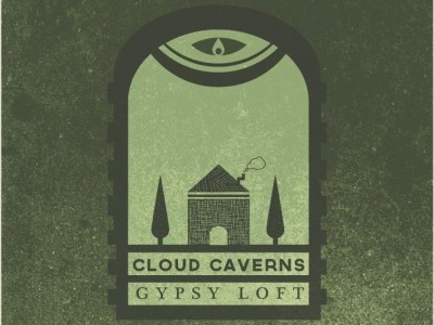 CLOUD CAVERNS - Gypsy Loft album cover cloud forest graphic design house illustration illustrator logo design music photoshop texture vector