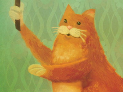 Housecats Part 1: Quinn cartoon cat character design poster design digital painting illustration graphic illustrator orange painting pets