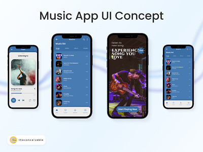 Music App UI Concept app design design music app music app ui musicappui ui ui design ui mockup uidesign uiux uiux designer userinterface design