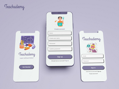 UI Design For Online Learning App app design app ui branding design education app graphic design illustration learning app ui logo online learning app ui uidesign uiux uiux designer