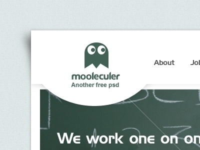 Mooleculer (free!) download free freebie freepsd header homepage psd subtle