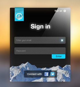 log in clean facebook form glossy in lighting log in modal modals nature outdoor sign sign in twitter window