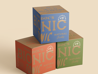 Health drink shipping boxes beverage box cardboard drink health kraft logo packaging typography vintage