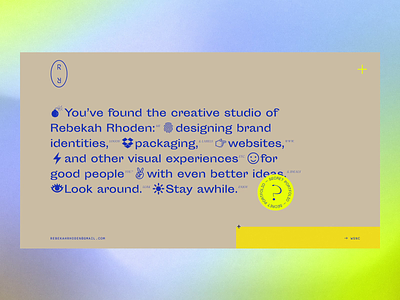 Portfolio website design branding identity layout logo personal portfolio studio typography ui ux web design website